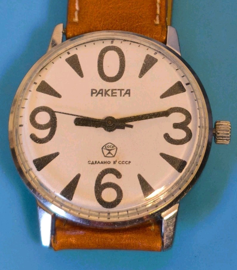 Raketa Big Zero USSR Vintage Hand-Winding Watch Cal. 2609.HA Fully Serviced