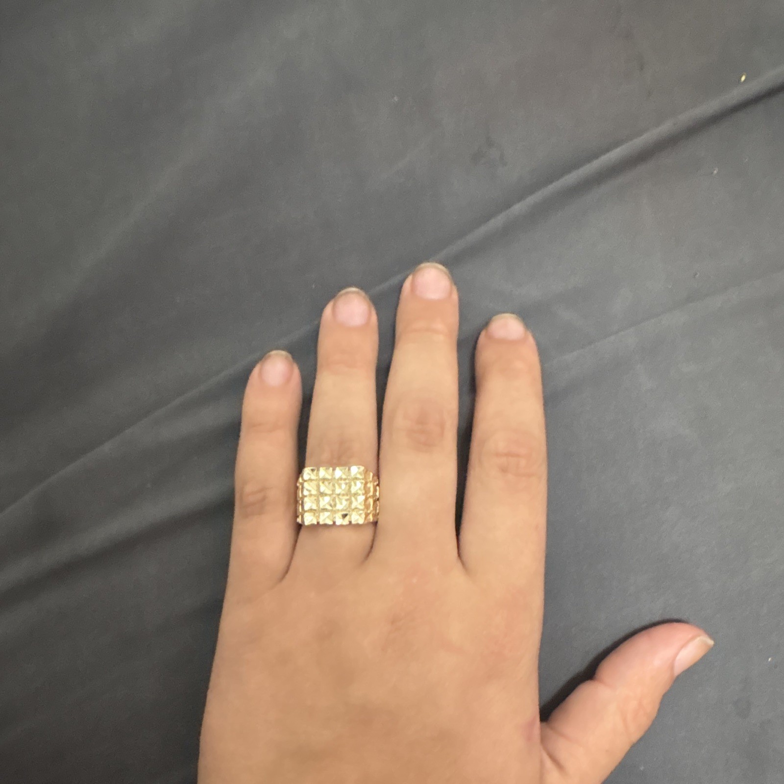 GOLD DIPPED nugget ring size 8