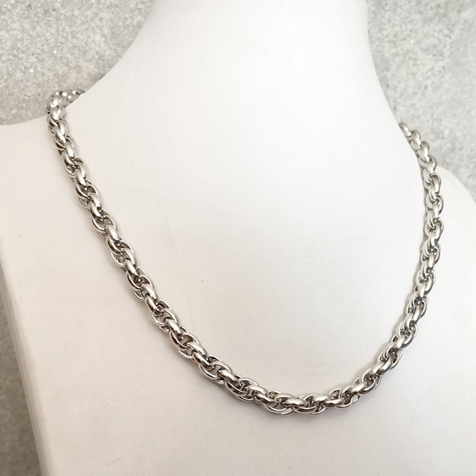 Shining 9mm S.steel Silver rope Link Chain Men’s Bracelet Necklace 7in–40in