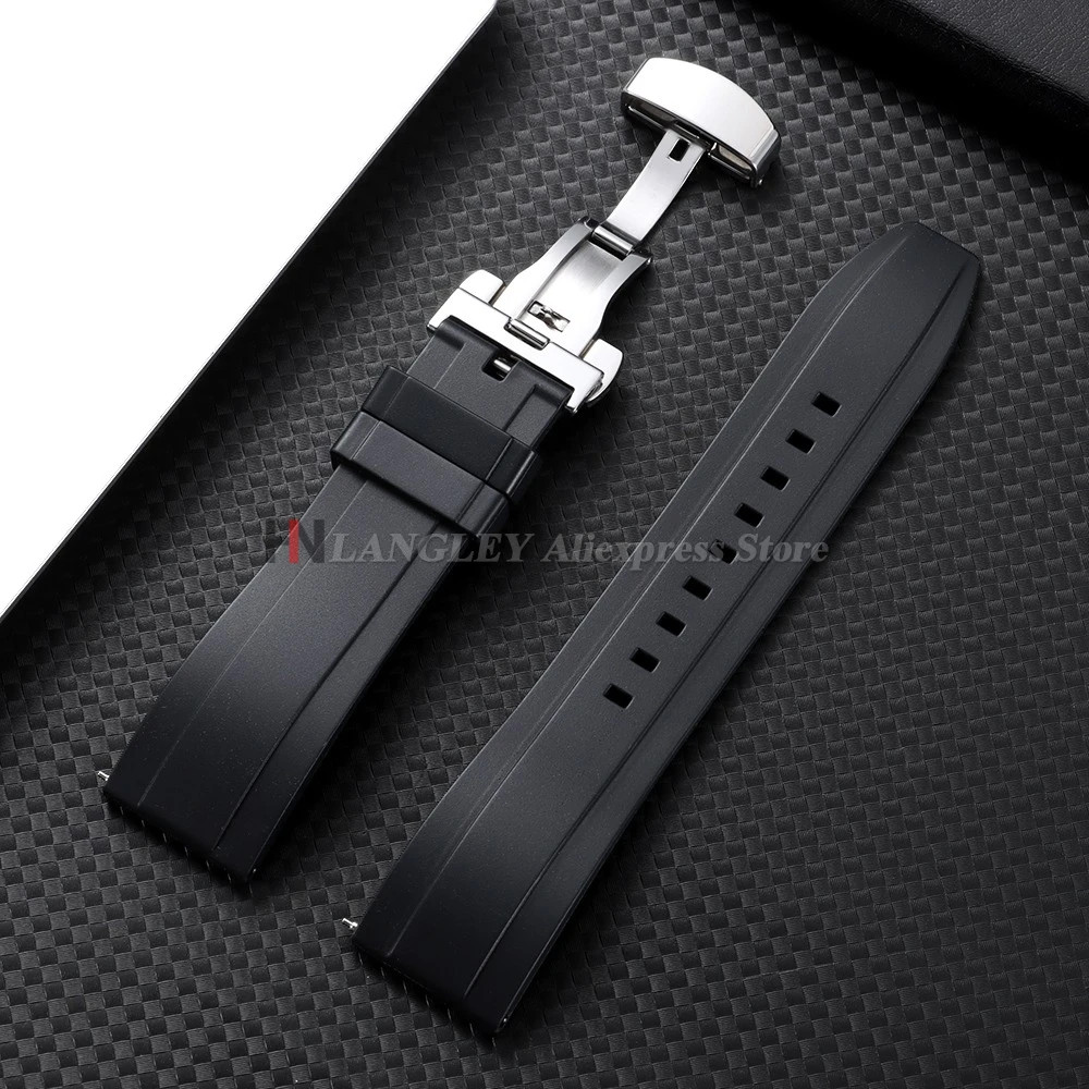 Quick Release Silicone Rubber Watch Strap 18mm 20mm 22mm 24mm Sport Band