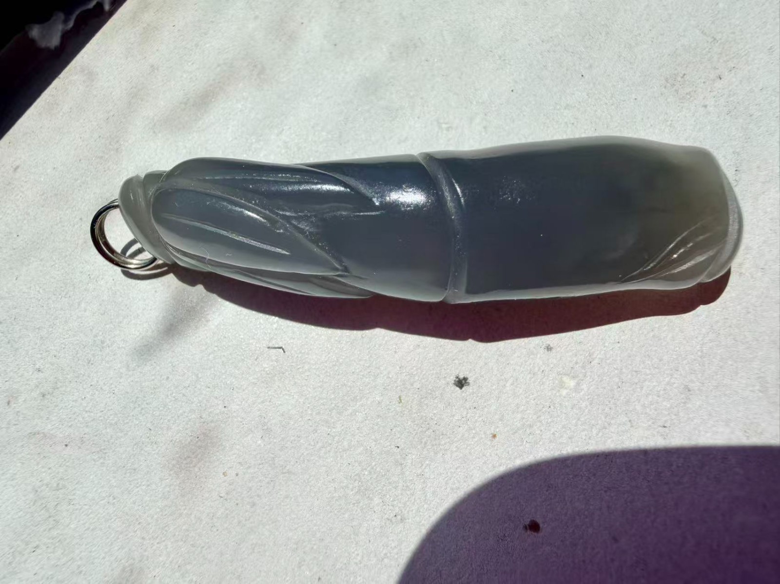 Nephrite hetian jade pendant icy purple bamboo fully translucent 冰紫竹节节高