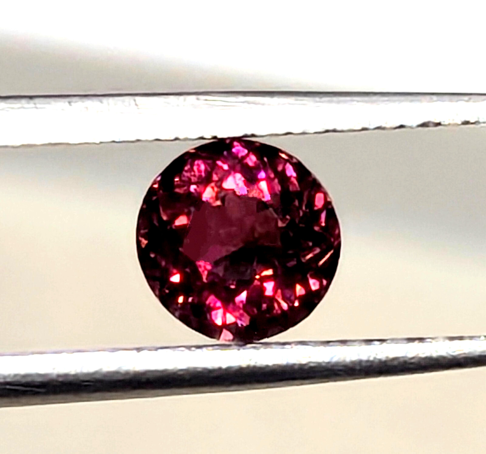 6mm Natural Rubelilte Tourmaline Round Unheated Sri Lanka 1.35ct VIDEO