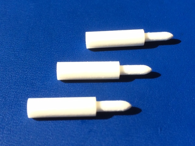 PEN PLATING HARD FIBER TIPS SET 5 BULLET & 3 POINTED TIPS RHODIUM & GOLD