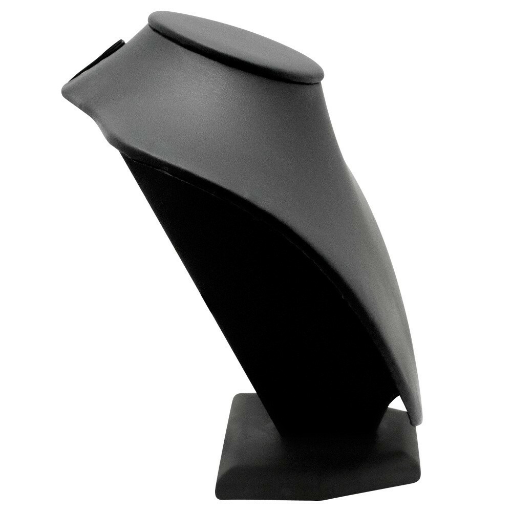 Black Leatherette Jewelry Necklace Bust Necklace Display Stand ~ 2 Styles