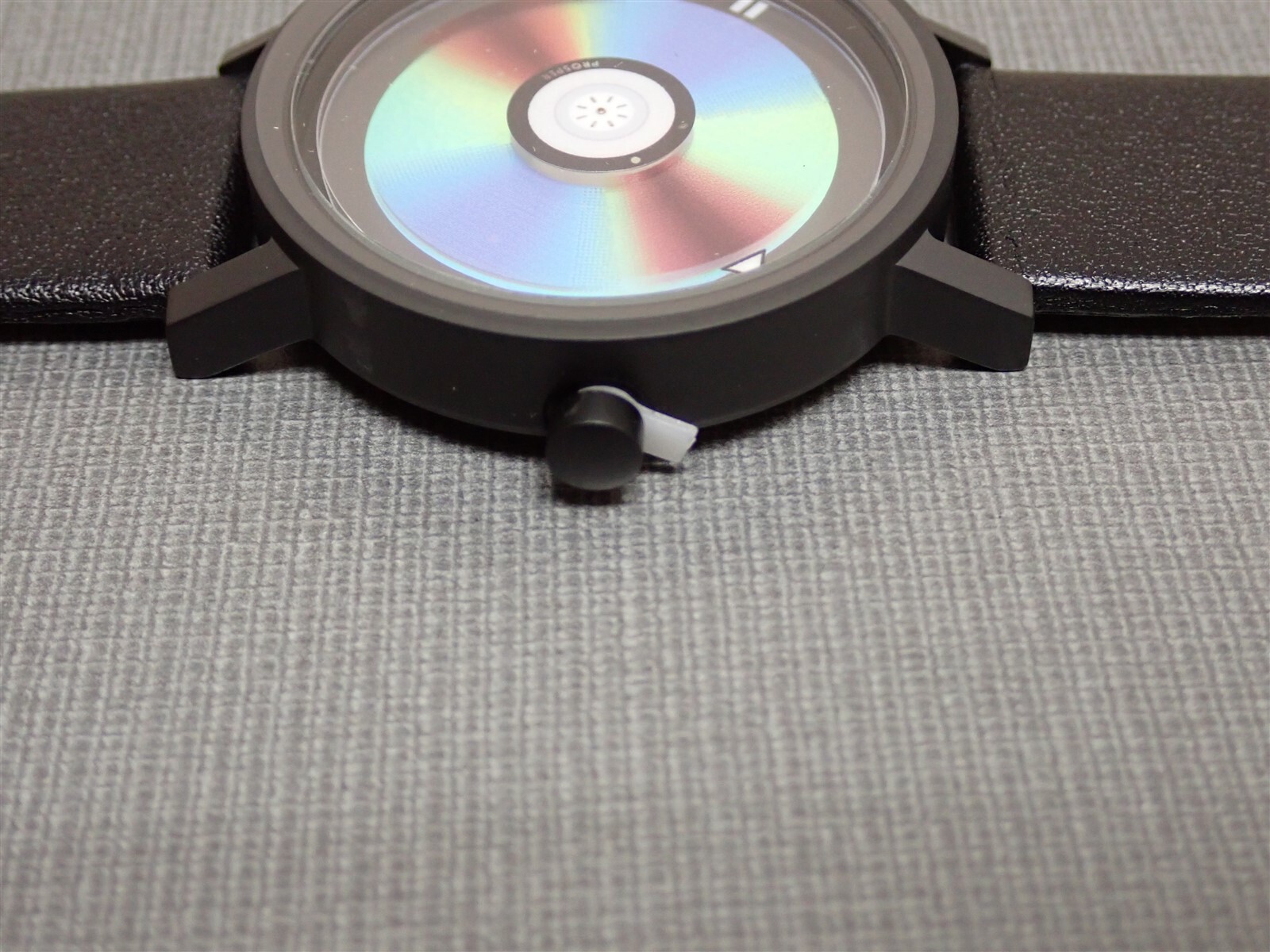 NEW Projects Watches PJT-7520 CD Watch 40mm Black Leather Strap Watch