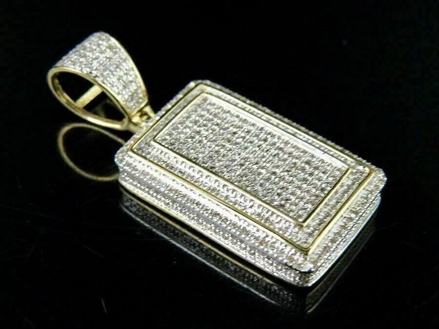 2.00 Ct Round Cut Diamond VVS1/D Pendant With Free Chain 14K Yellow Gold Finish