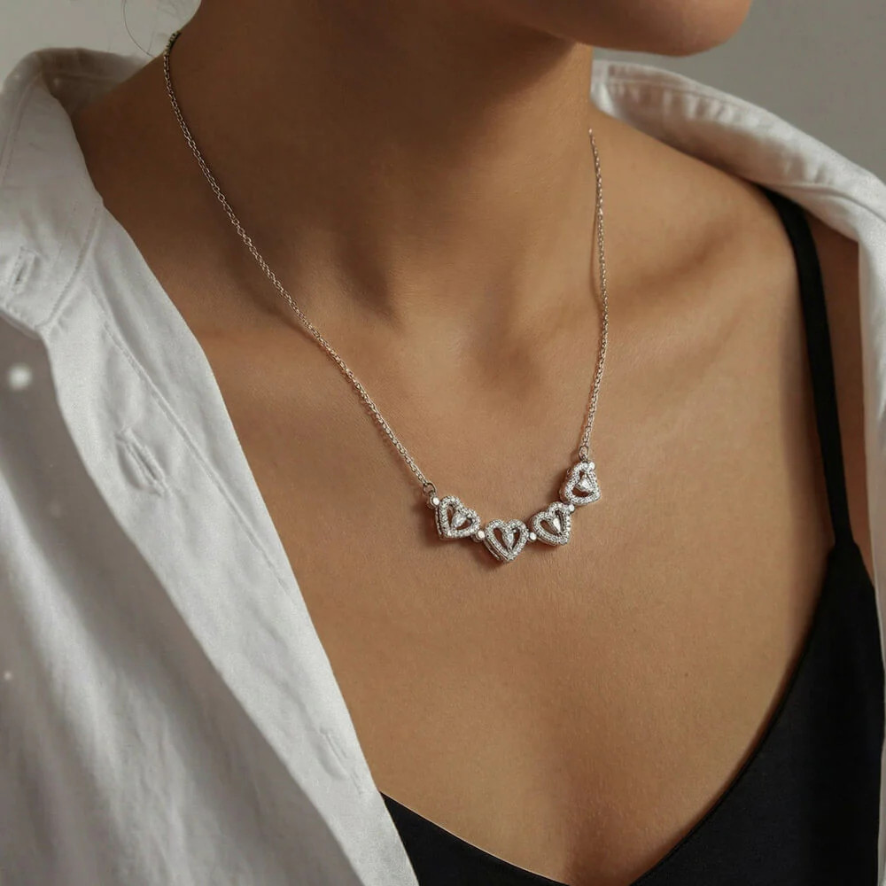 Daughter Heart Clover Convertible Necklace From Mom