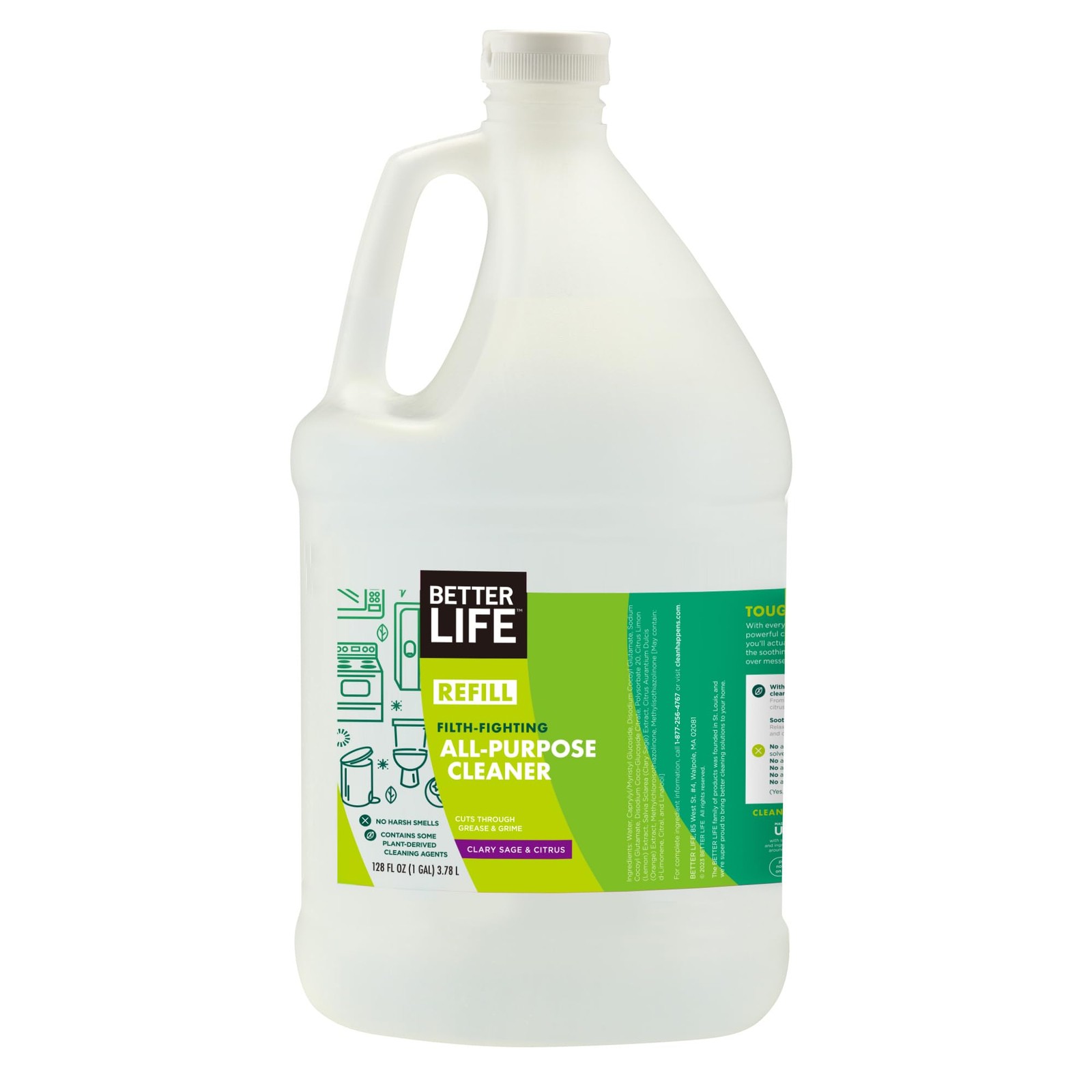 Better Life All Purpose Cleaner 128 Fl Oz (Pack of 1), 1 Gallon (Concentrate)