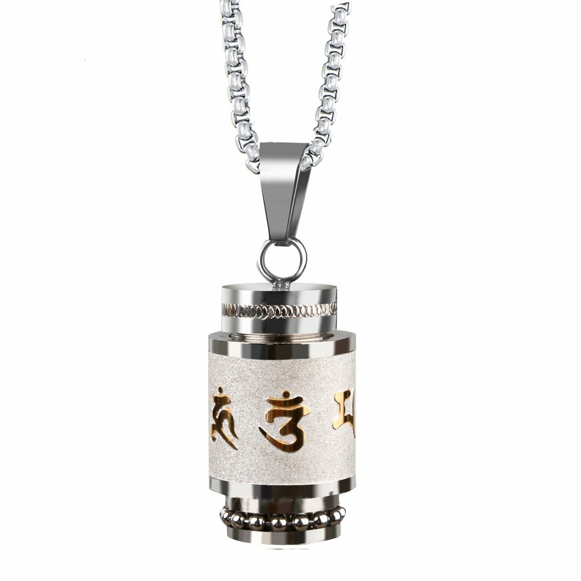Tibetan Buddhist Cremation Memorial Ash Urn Pendant Necklace For Ashes Holder