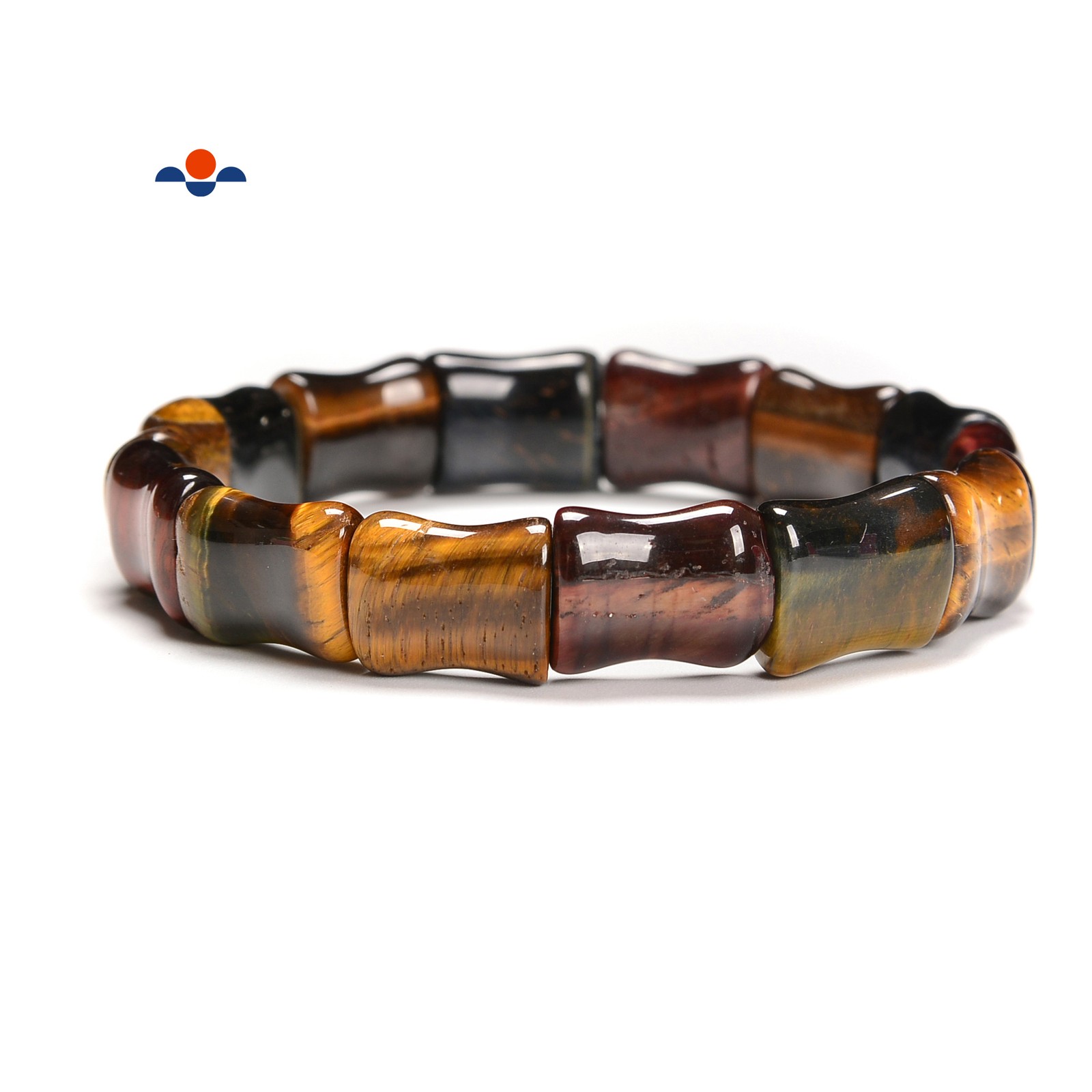 Multi Tiger Eye Double Drill Bracelet Size Approx 12x15mm Length 7.5″ (12x15mm)