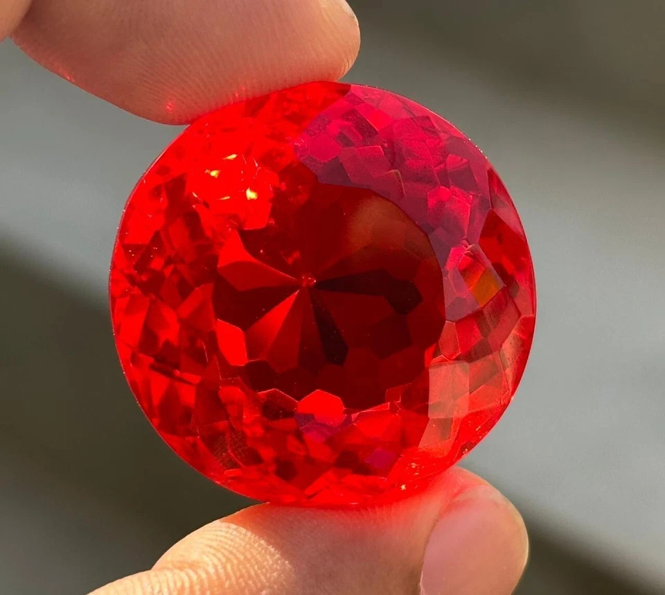 85 Ct Natural Blood Red Ruby Round Cut Flawless Loose Certified Gemstone 6YHK