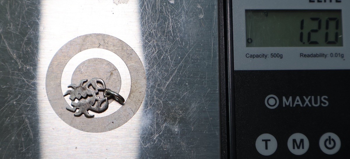 Retired James Avery 925 Scorpio Scorpion Zodiac Charm 1.20G / 0.7in