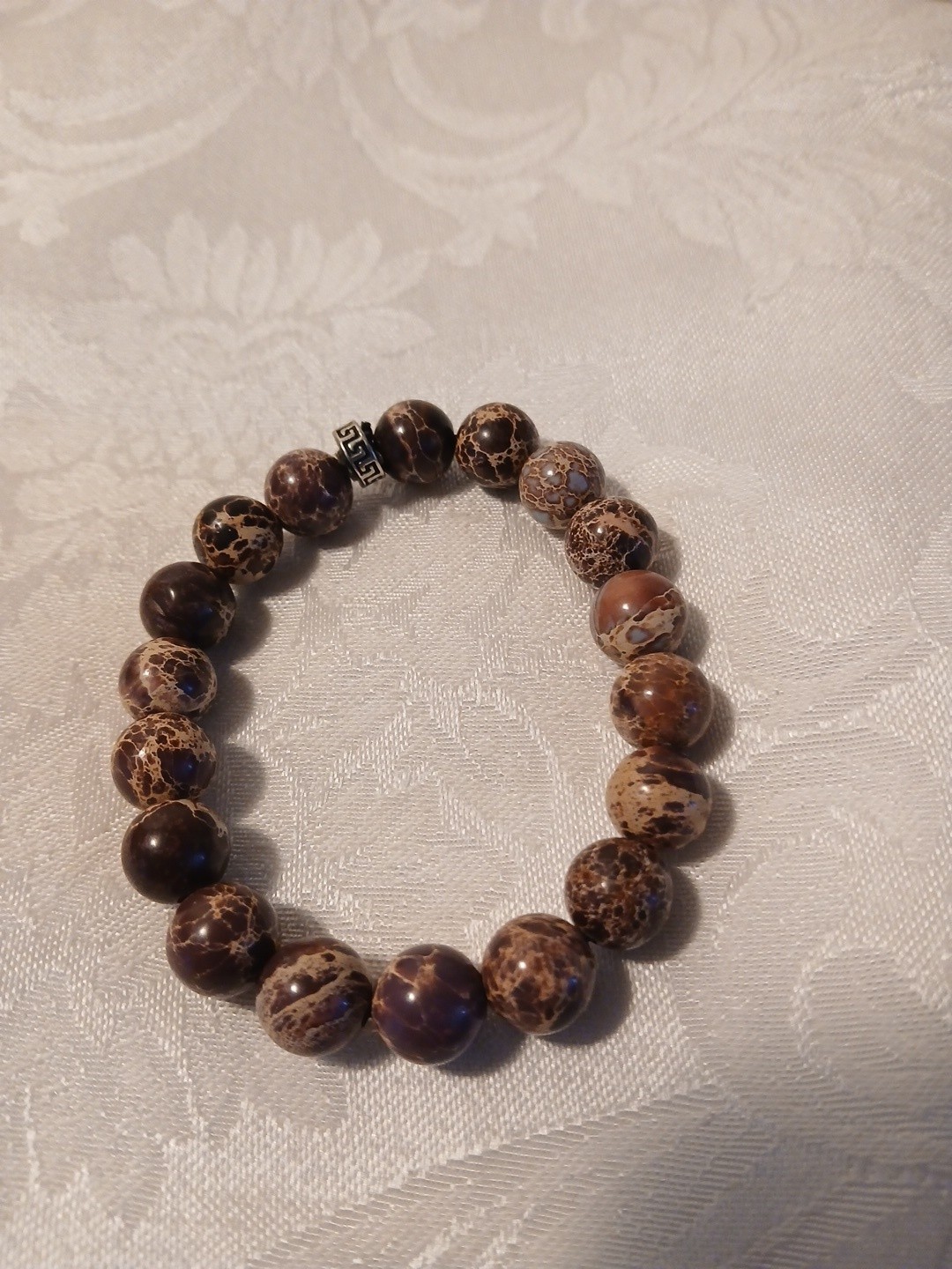 Copper Orange Colored Freshwater Pearl Choker 8″, and 2 Bracelets, each 7″