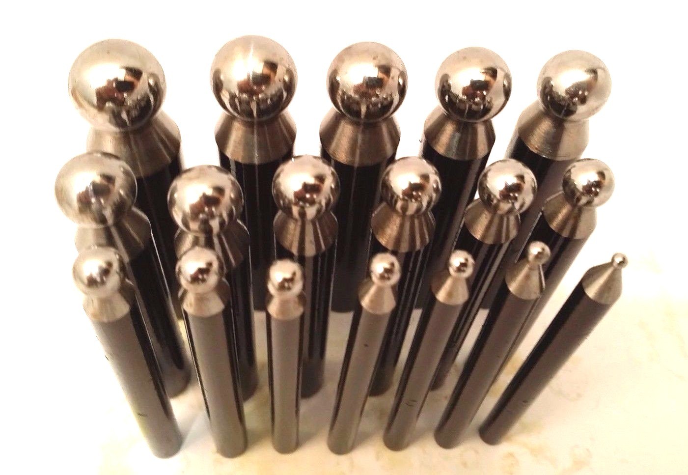 18pc Dapping Punches Hardened Steel Mirror Polished PREMIUM