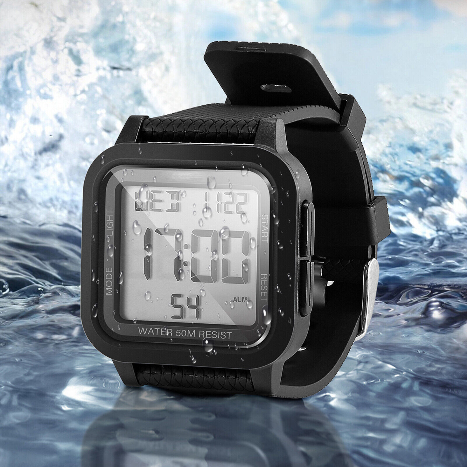 Men Waterproof Digital Sports Watch Military Tactical LED Backlight Wristwatch