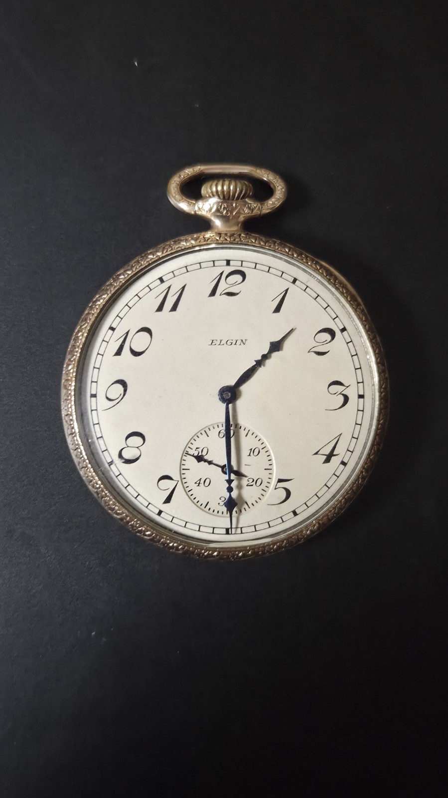 1917 Elgin Dress Pocket Watch Gold Case