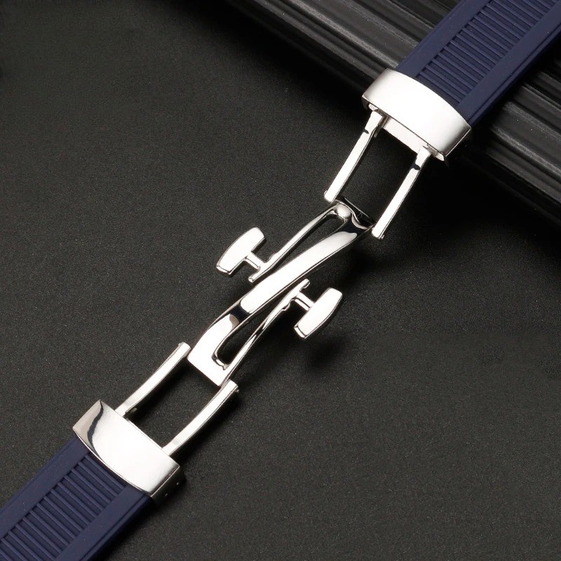 25*13mm Soft Silicone Strap for Patek Philippe Nautilus Black/Brown/Gray/Green