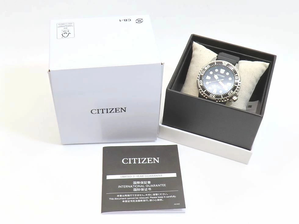 Citizen E168-S126126 Promaster Marine Solar Watch 44mm SS Black Used