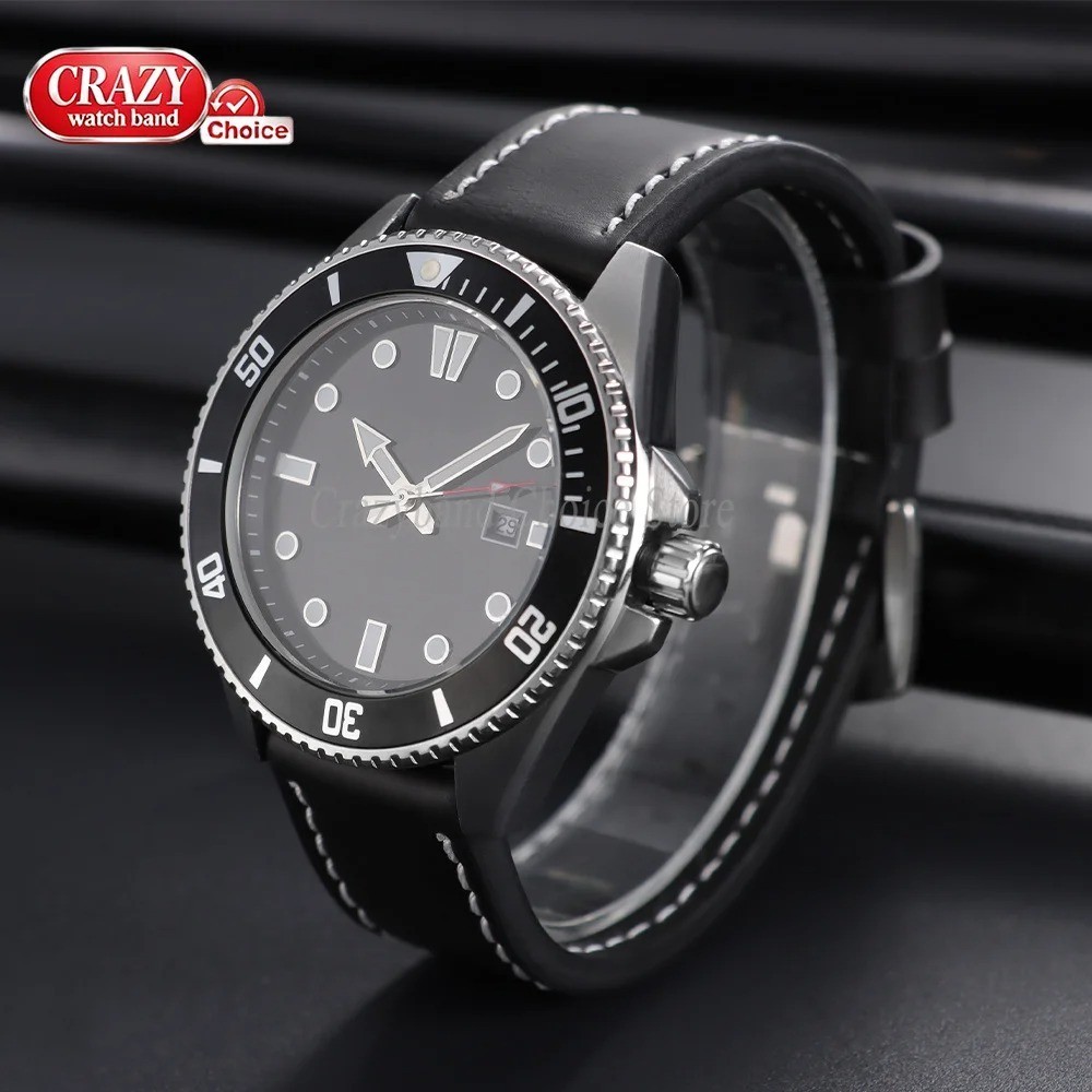 High Quality Leather Watch Band Straps mens stitched Wristband 18 20 22 24mm
