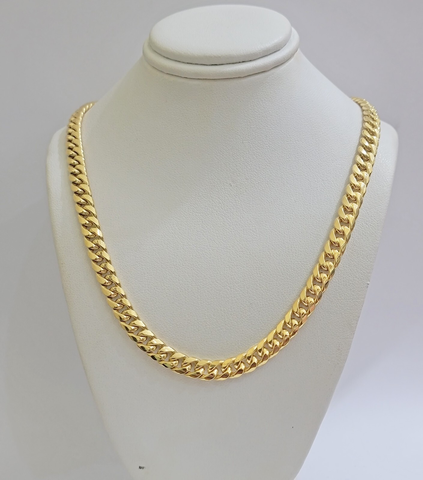 10k Gold Necklace 7mm 20 Inch Miami Cuban Link Chain REAL 10kt yellow Gold Men