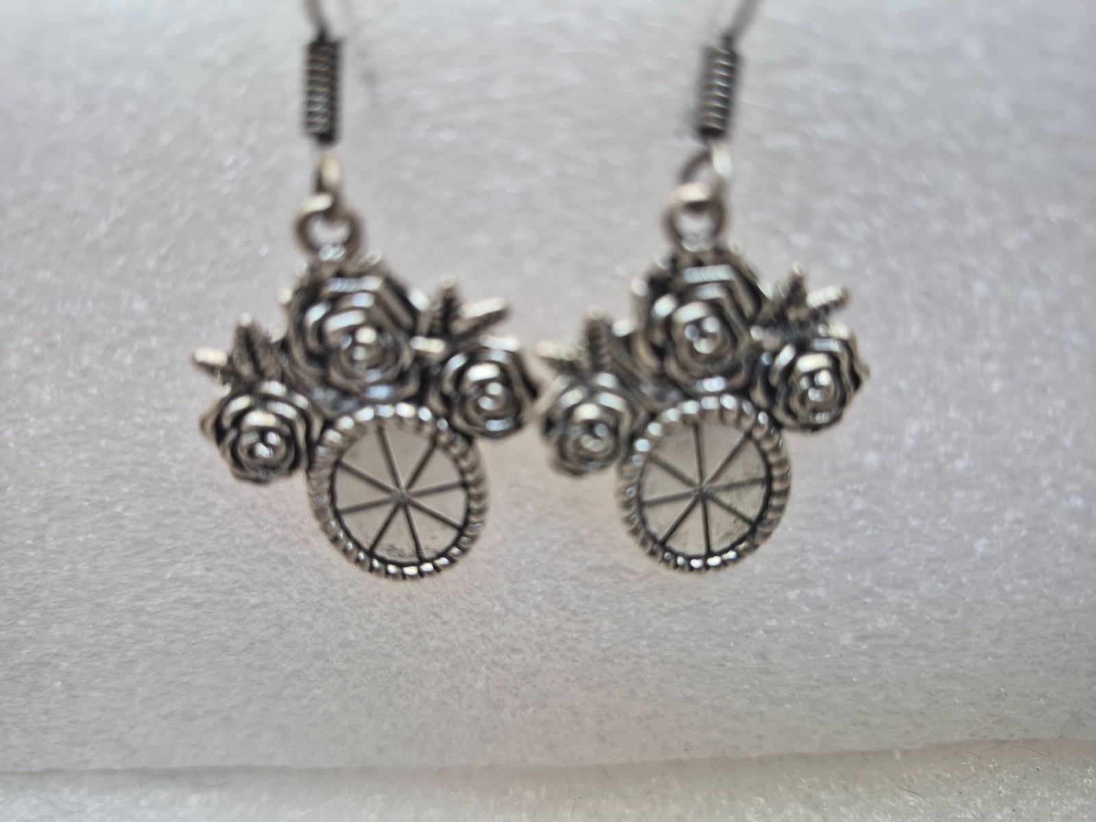 Silver tone Dangle/Drop Hook Earrings