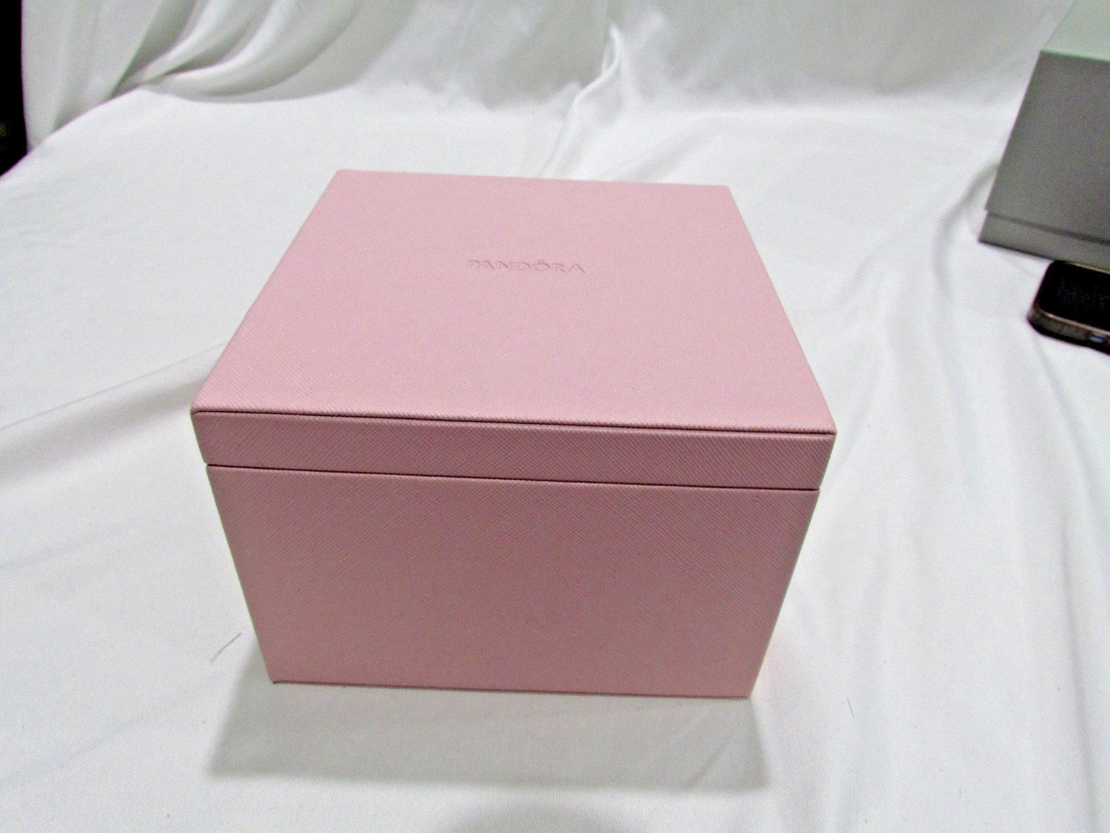 Pandora Pink Jewelry Organizer Box Storage Case W/Mirror & Removable Trays New