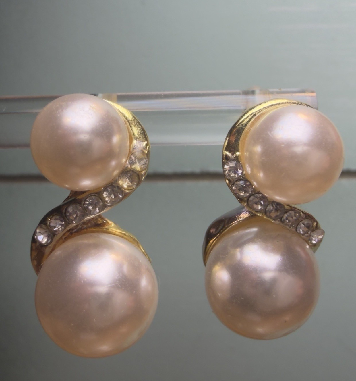 Faux Pearl Diamond Earrings Wedding Mother Of Bride Theater Dress Formal