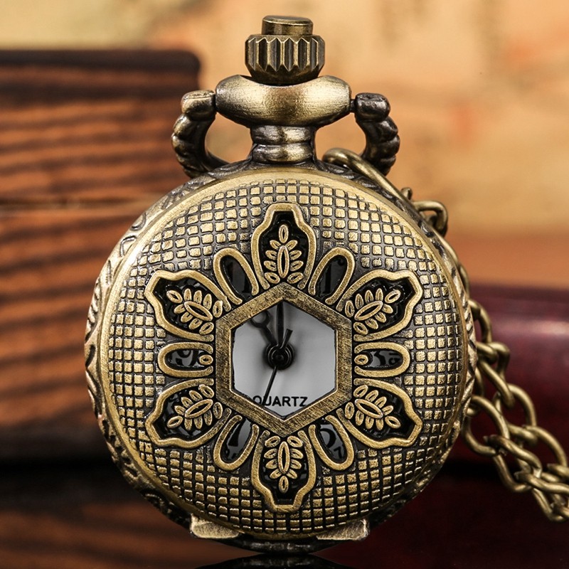 Multi-Style Mini Pocket Watch Designs Quartz Analog Vintage with Necklace Chain