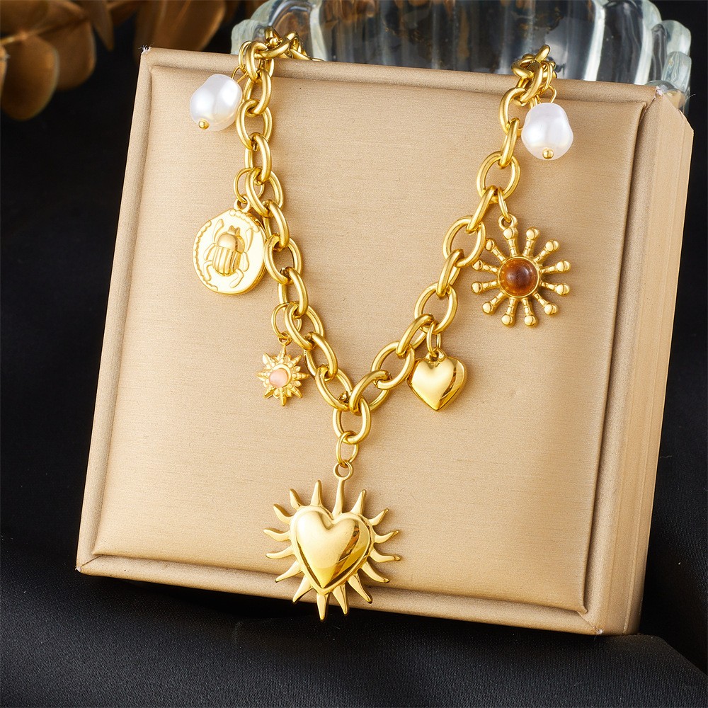 Vintage Multi-Layer Fish Pendant Necklace