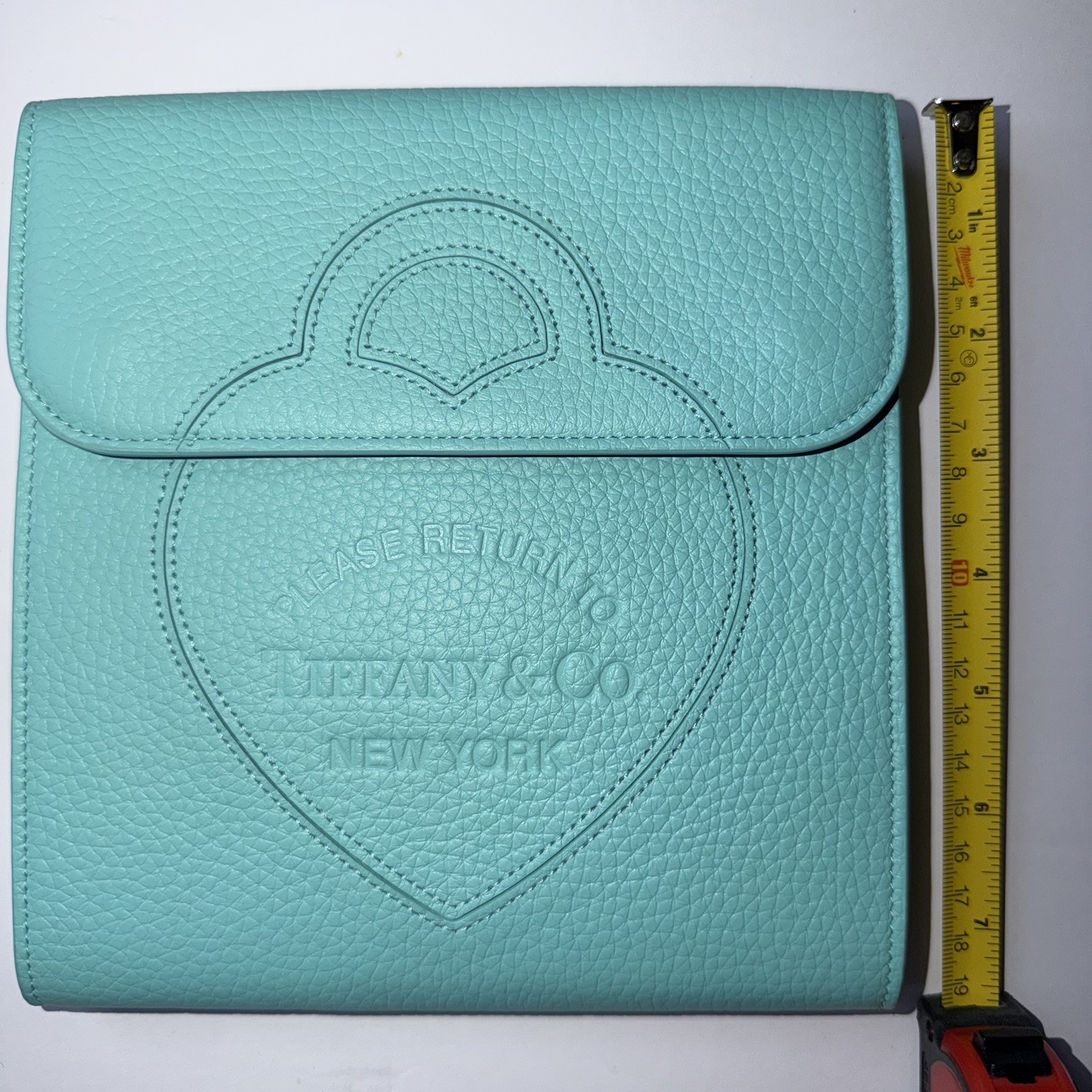 Tiffany & Co. Tiffany Blue Grain Leather Fold-Out Jewelry Case Travel Organizer