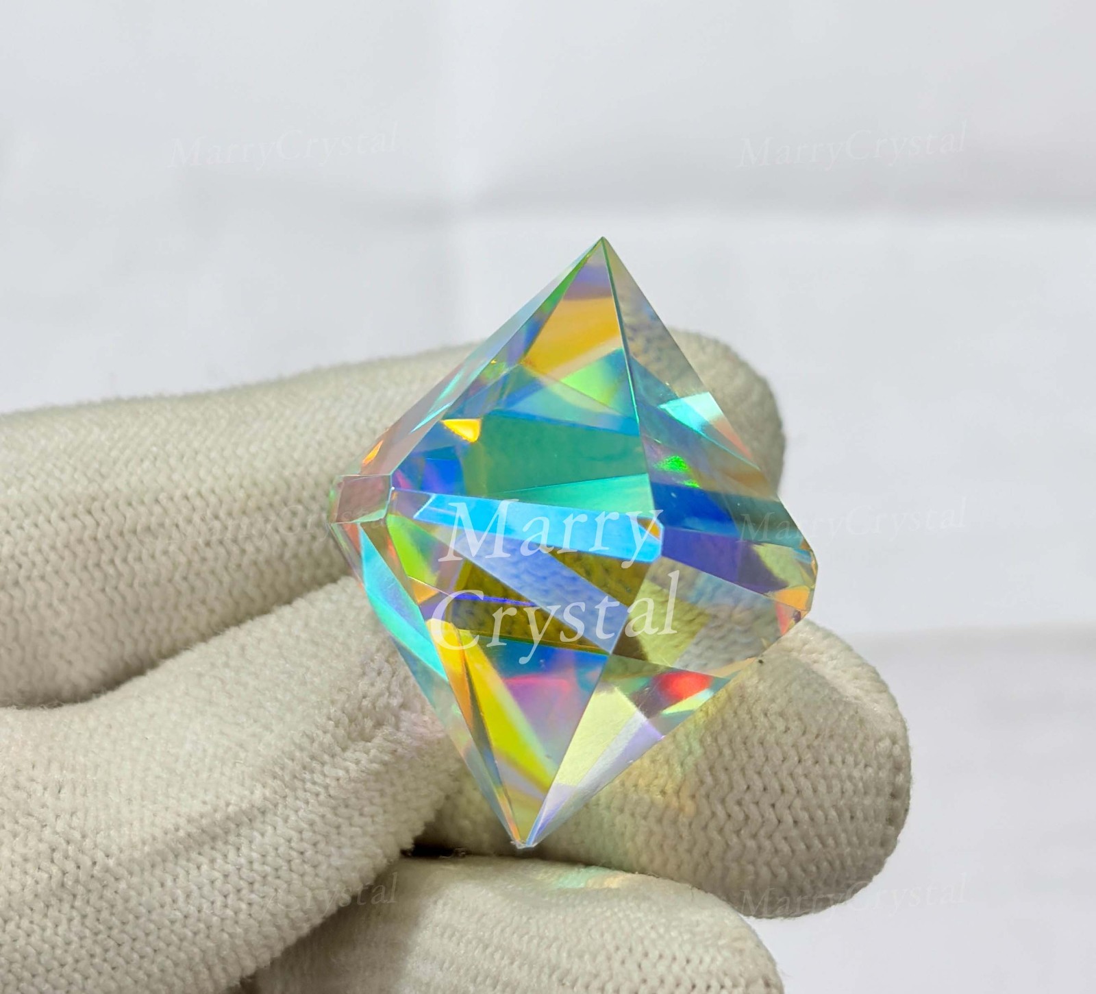 100 Ct Mystic Opal Glass Pendant Fancy Multi-Color Loose Gemstone