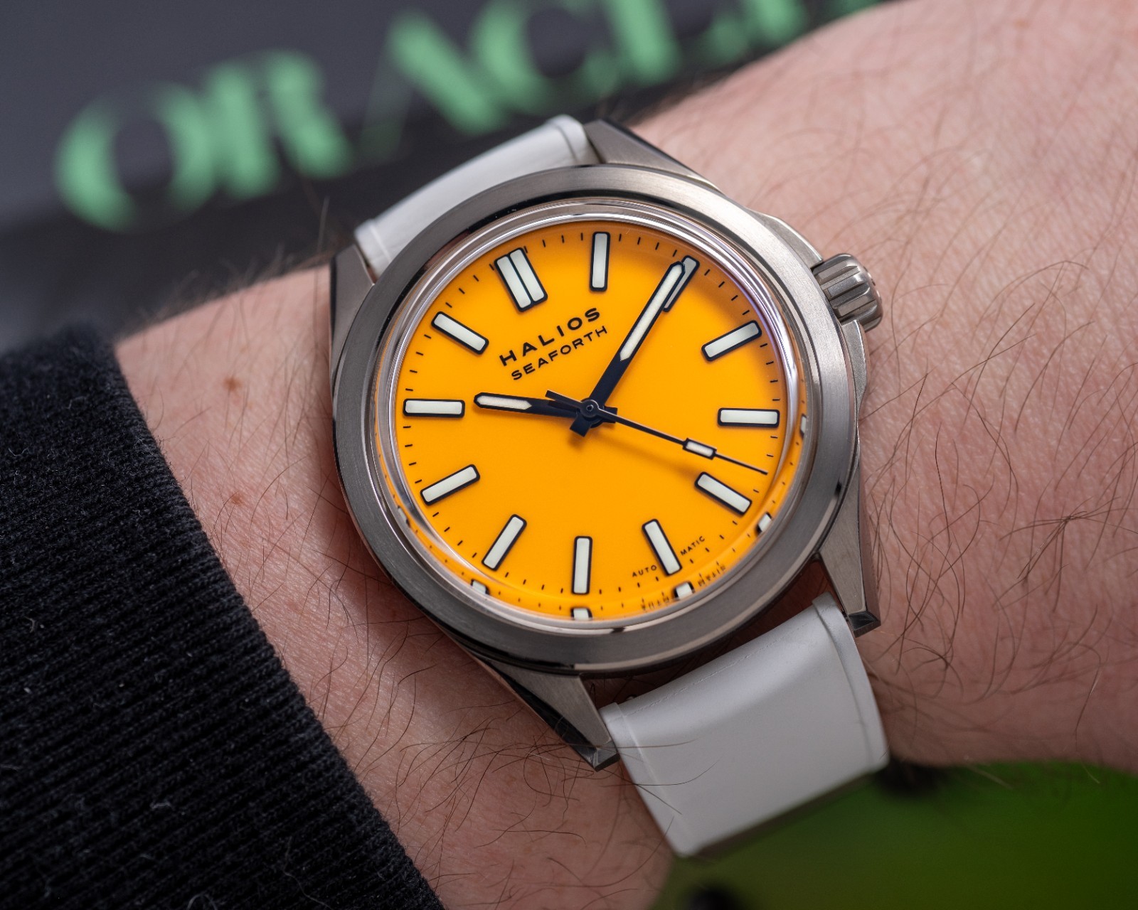Halios Seaforth IV Ti Bahama Yellow Automatic Watch