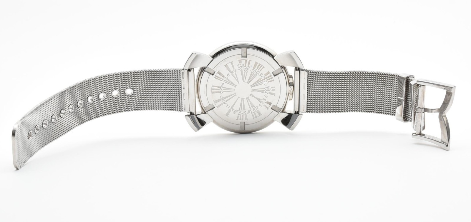 [Box,Paper] GaGa Milano Manuale 46 5080 Silver Dial Quartz Men’s Watch JAPAN
