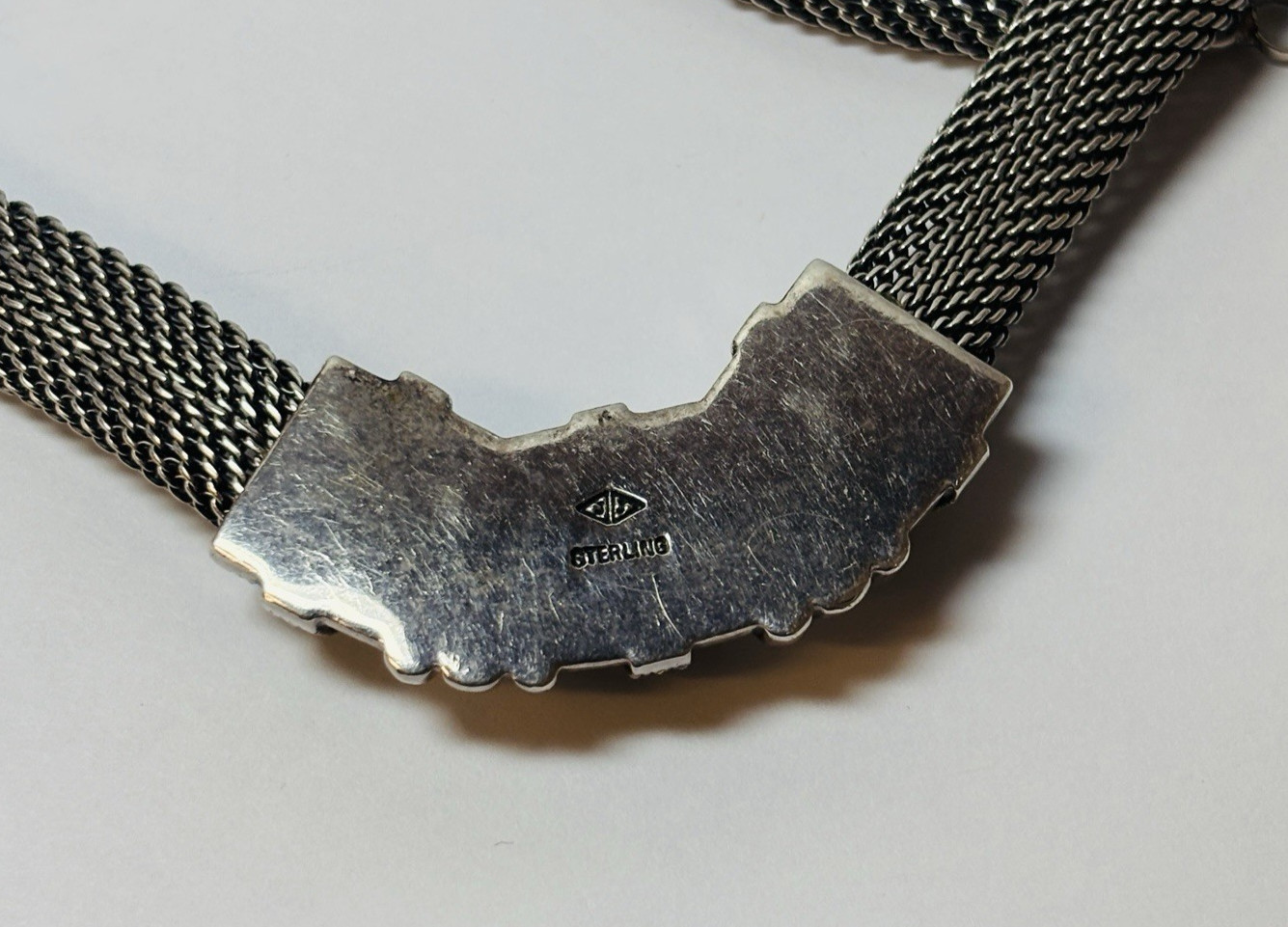 Judith Jack Sterling 925 Silver Mesh Marcasite Necklace 17 in-1.61