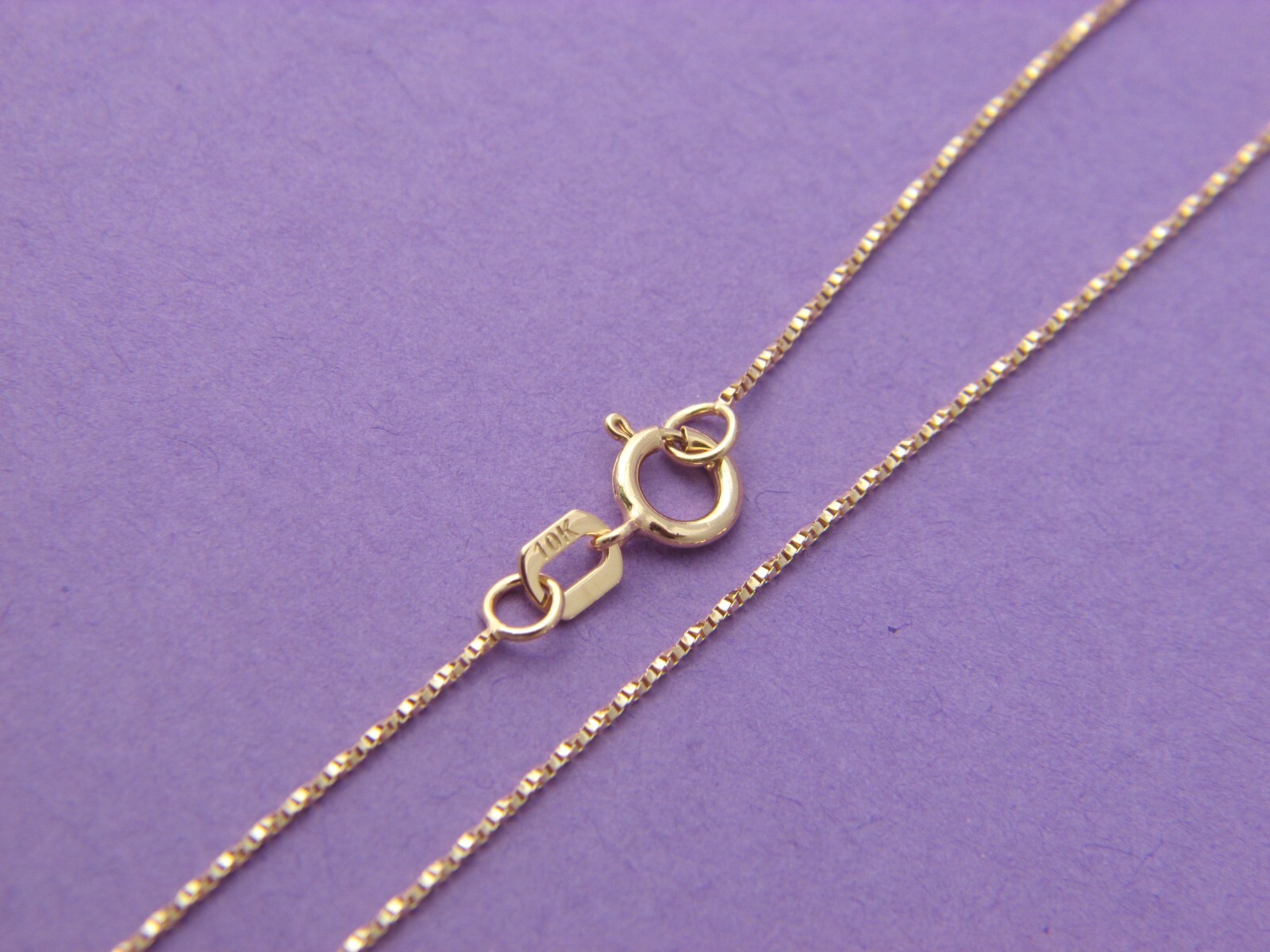 Real 10Kt Yellow Gold Twisted Box Chain Necklace Solid 10k gold