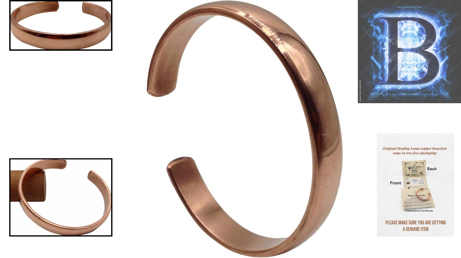 Unique Hand Forged Copper Bracelet with Calming Properties – Adjustable Fit