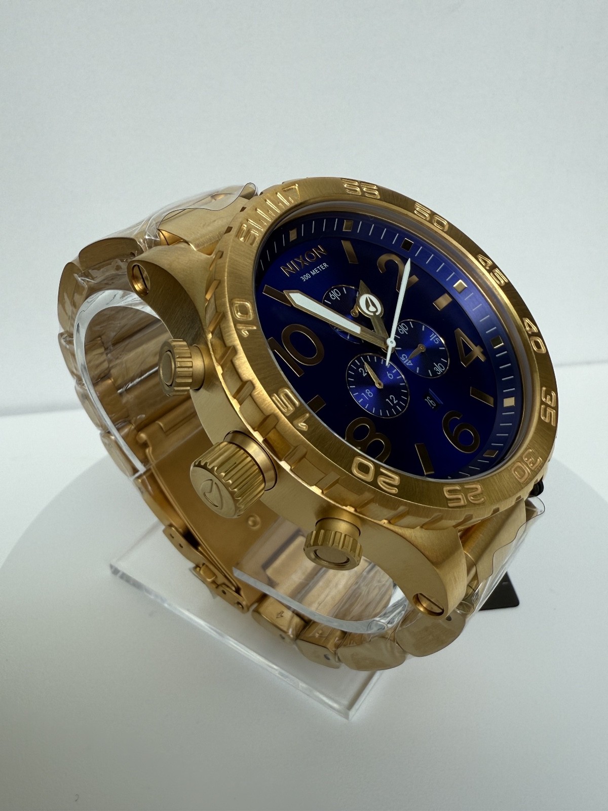 NIXON 51-30 Chrono GOLD BLUE SUNRAY Watch A0832735