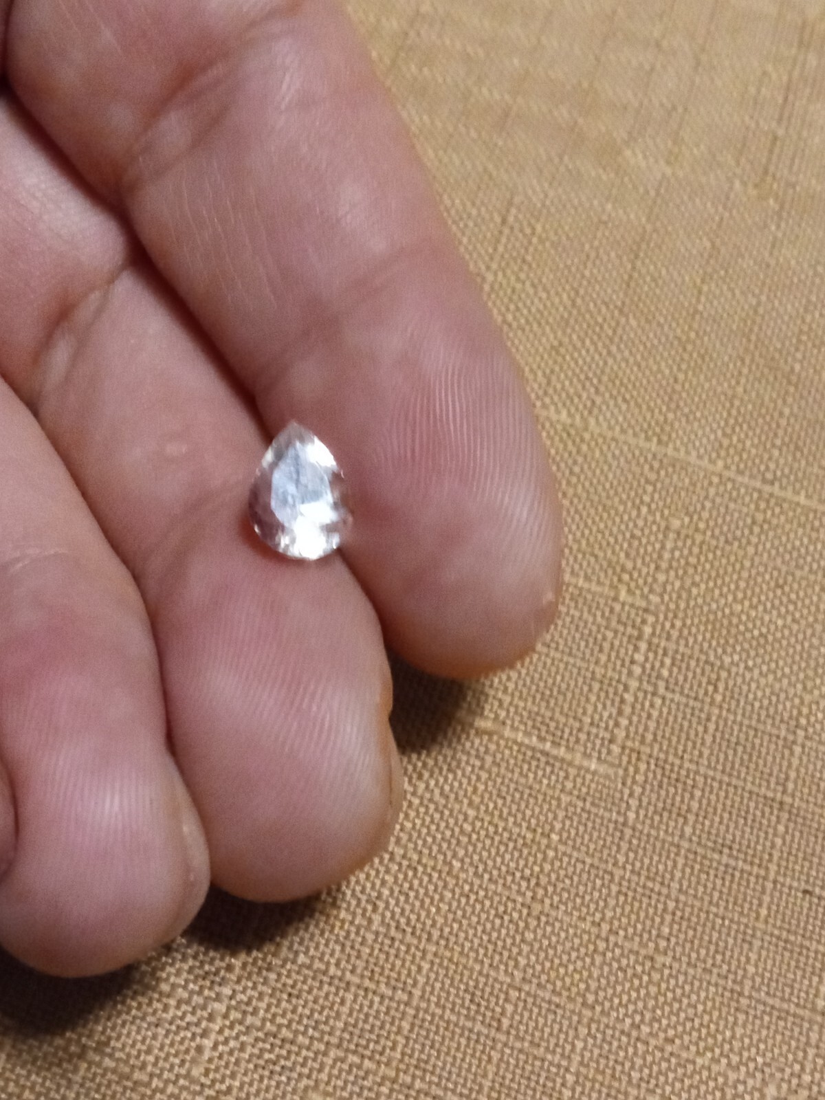 1.66 Ct VS Natural Unheated Very Light Blue Aquamarine Pear Shaped