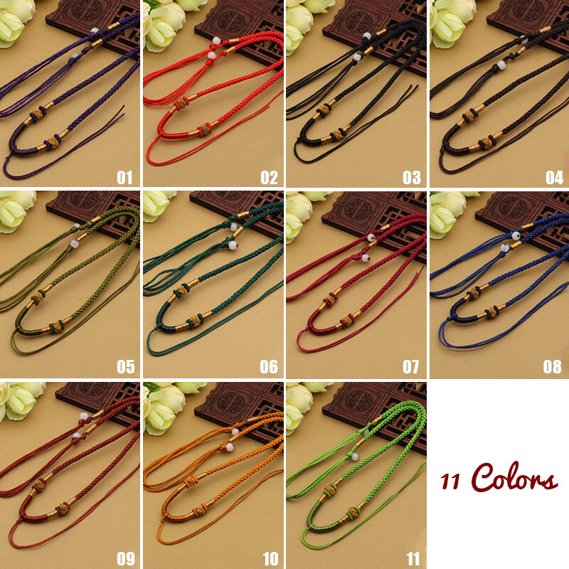 20Pcs Braided Line Rope String Cord Jade Beads for DIY Pendant Necklace Bracelet