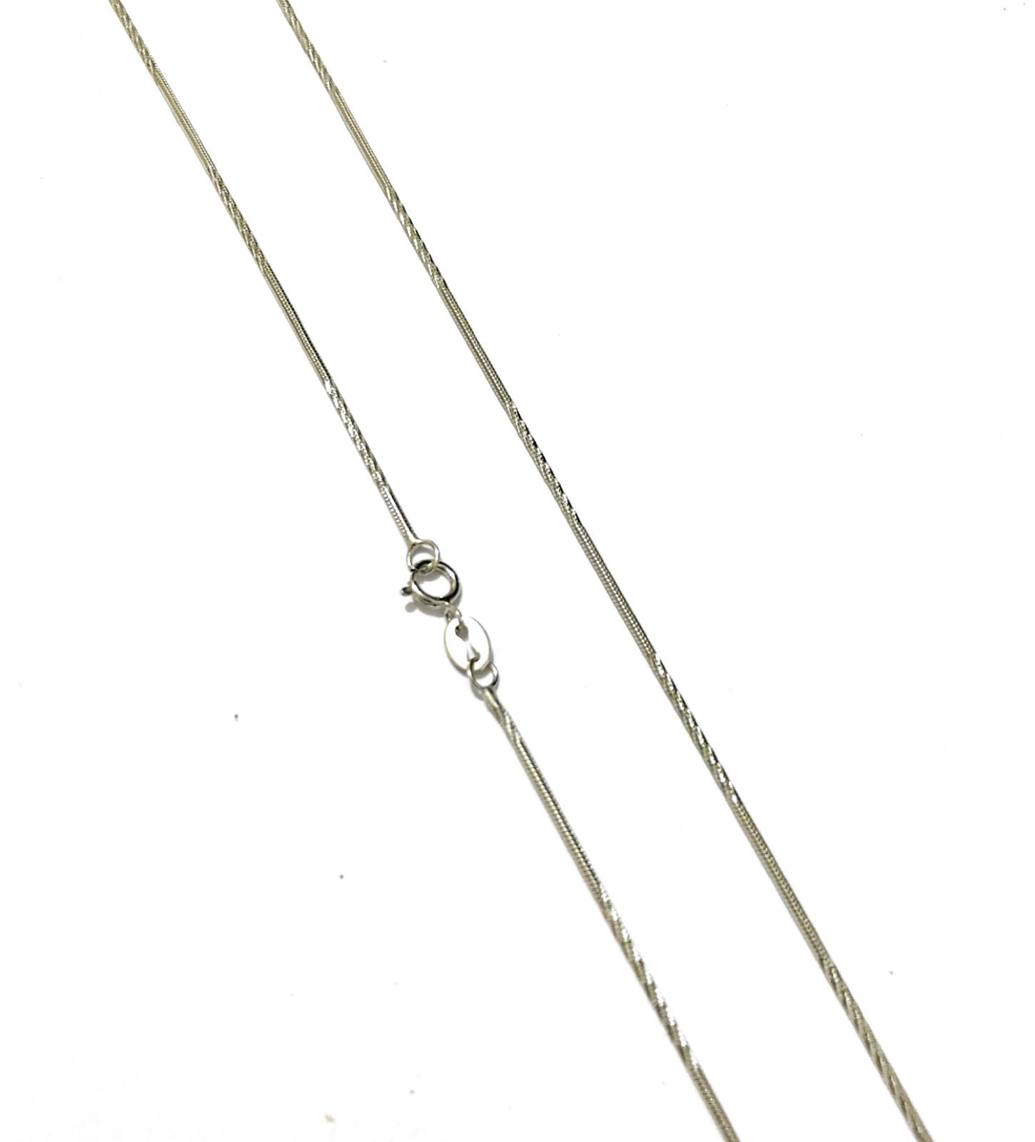 925 Sterling Silver Plated 18 Inch Width Chain 1mm Gift For Man ,Girls ,Woman