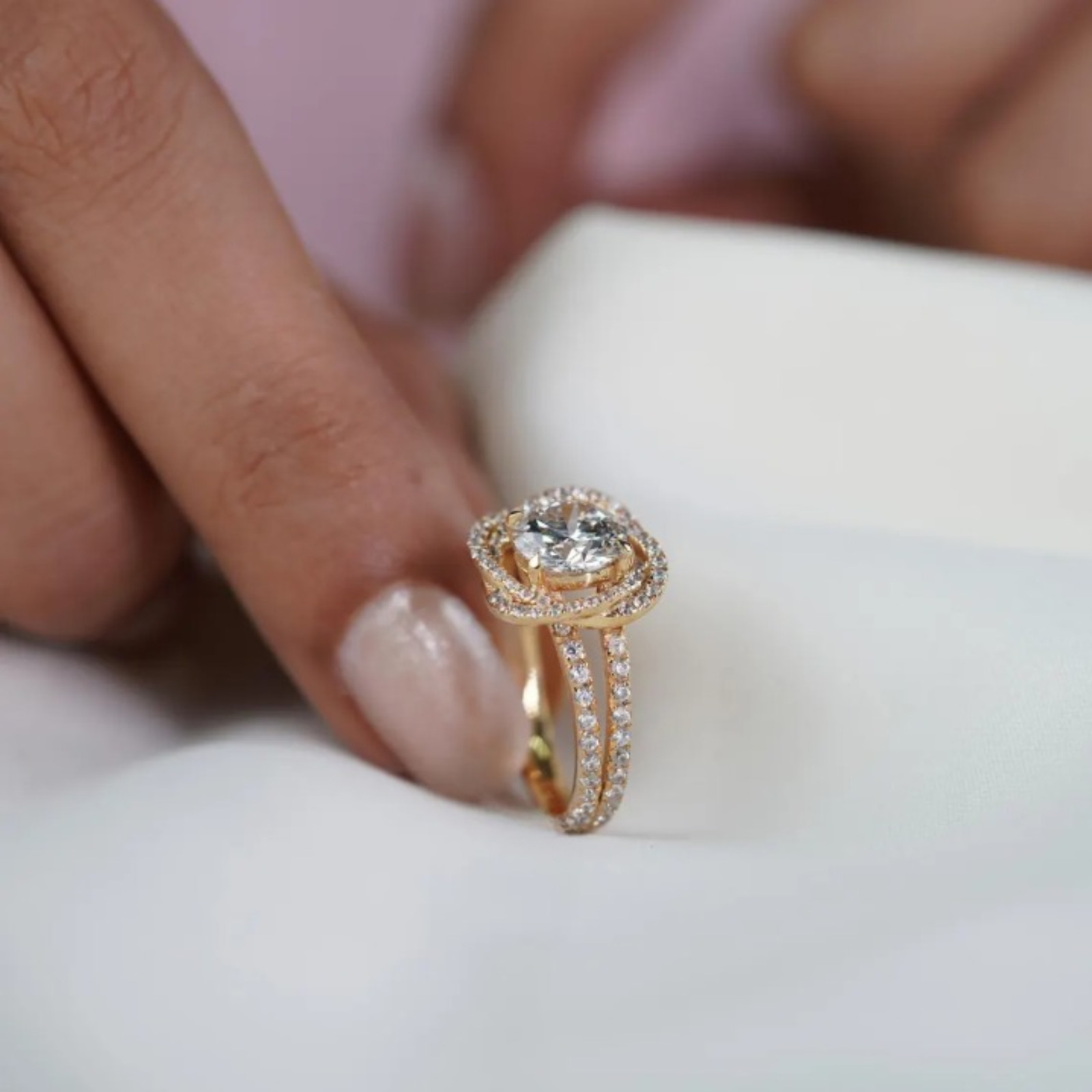 Solid 14k Yellow Gold 1.50 CT Lab Grown Diamond Ring | Round Cut Certified Gift