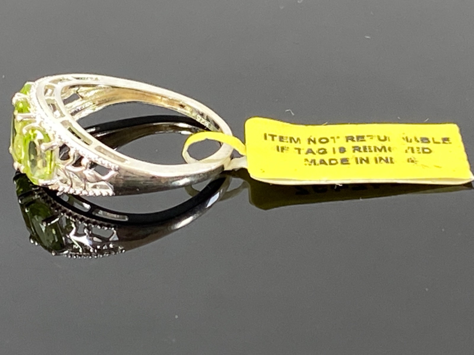 Sterling Silver STS CHUCK CLEMENCY Peridot Ring New w/ Tag – Size 6 / 2 Grams