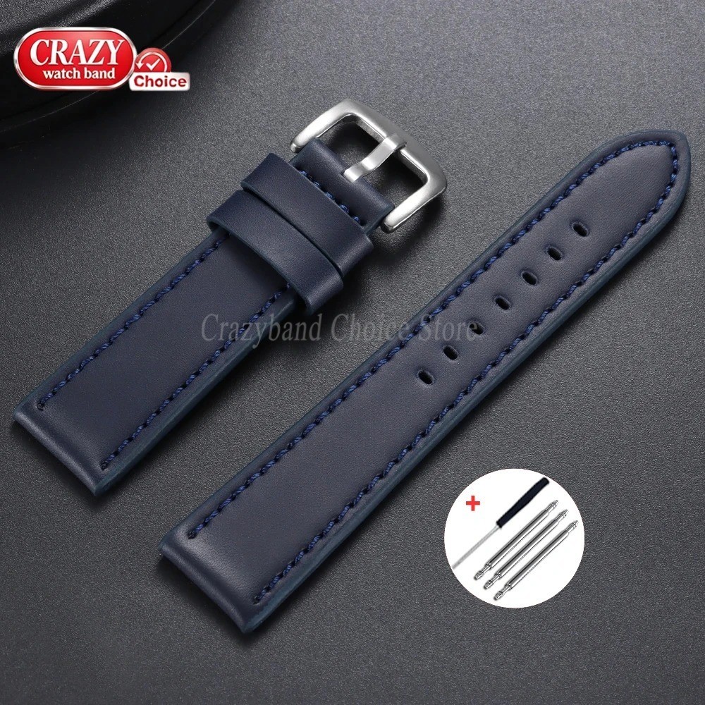 High Quality Leather Watch Band Straps mens stitched Wristband 18 20 22 24mm