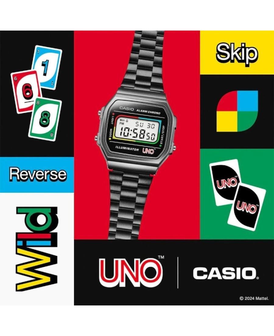 CASIO Men Digital Quartz Casual Watch Classic Dress Black Dial Waterproof Rectan