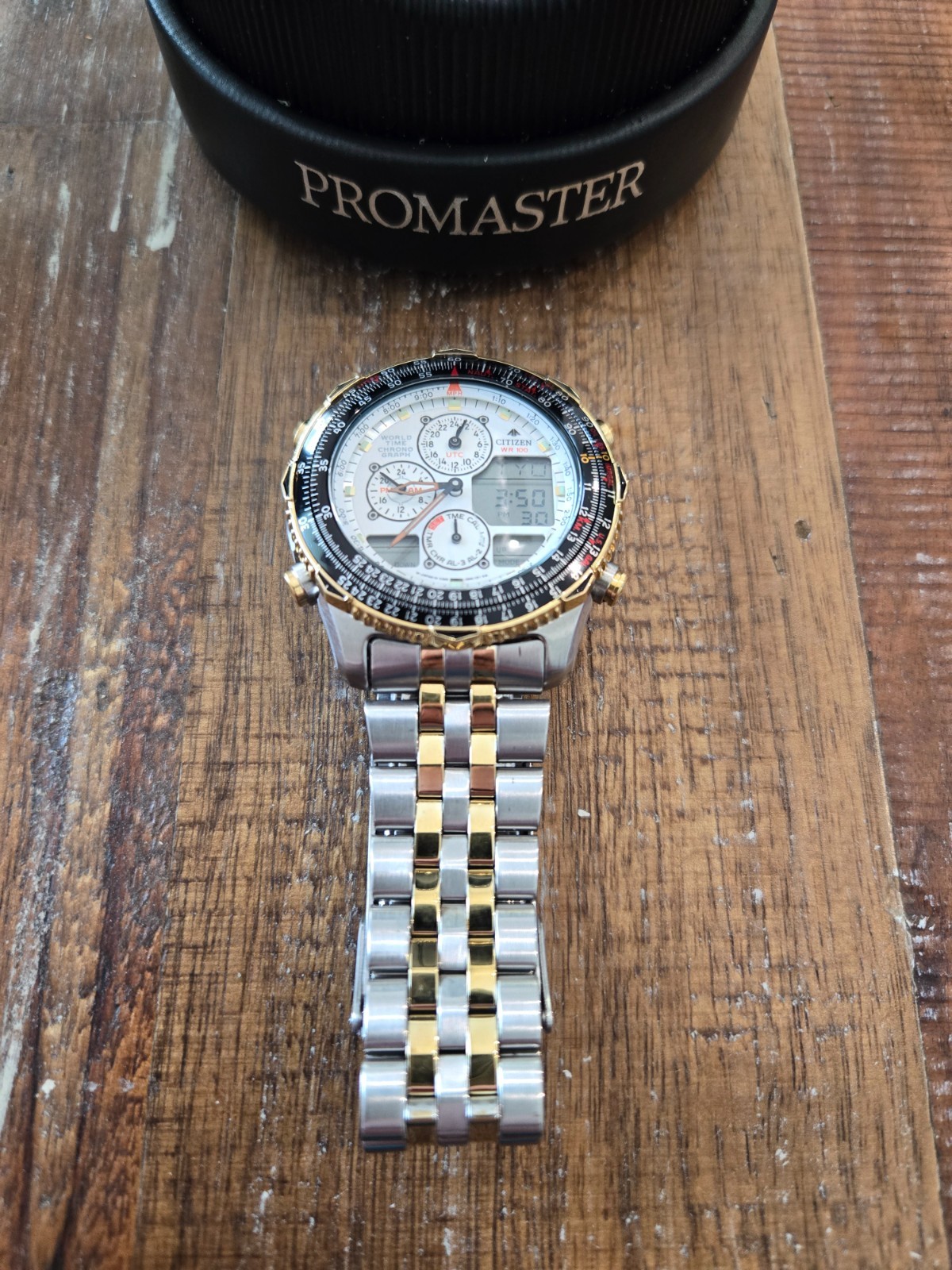 Vintage Citizen Promaster Navihawk C300 Two-Tone Chronograph Full Set – Fresh Ba