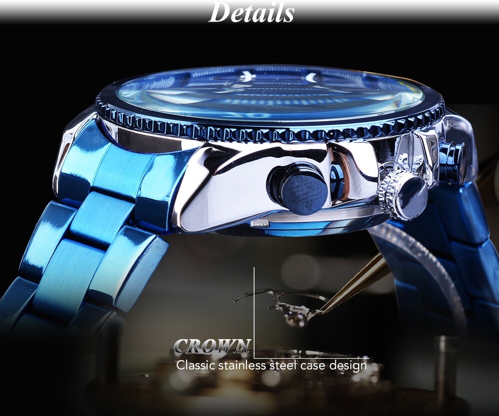 FORSINING Mens Automatic Mechanical Watches Waterproof Sports Chronograph Watch