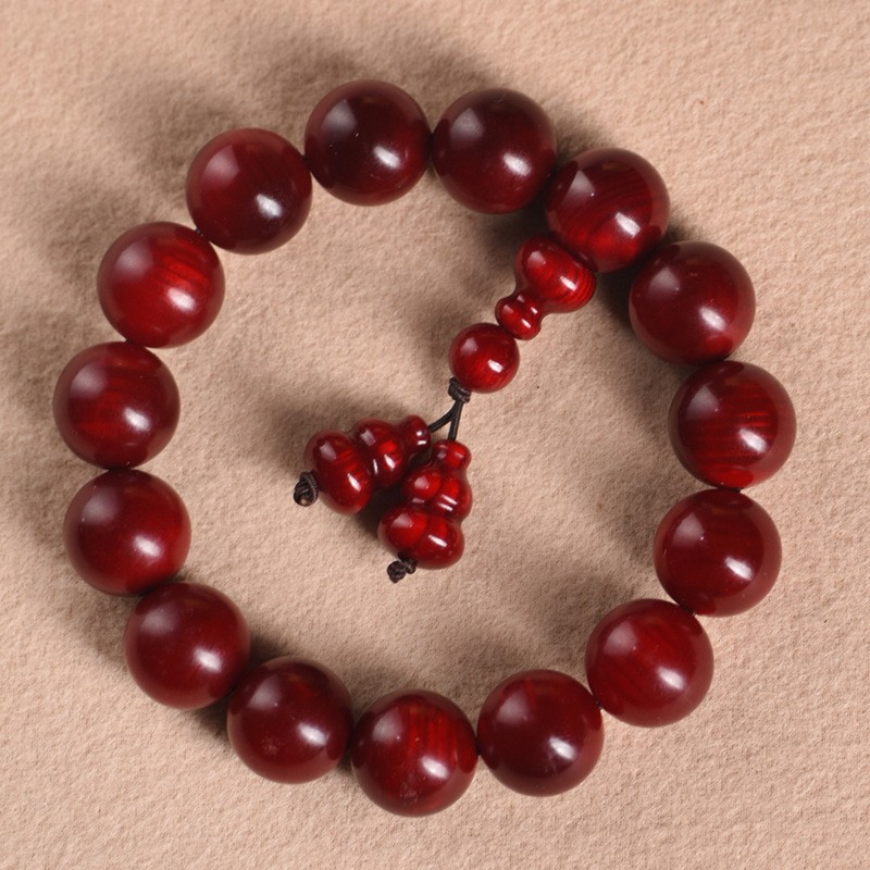 Amber Wooden Prayer Beads Bracelet, Rosewood Prayer Beads, Round Bead Strings