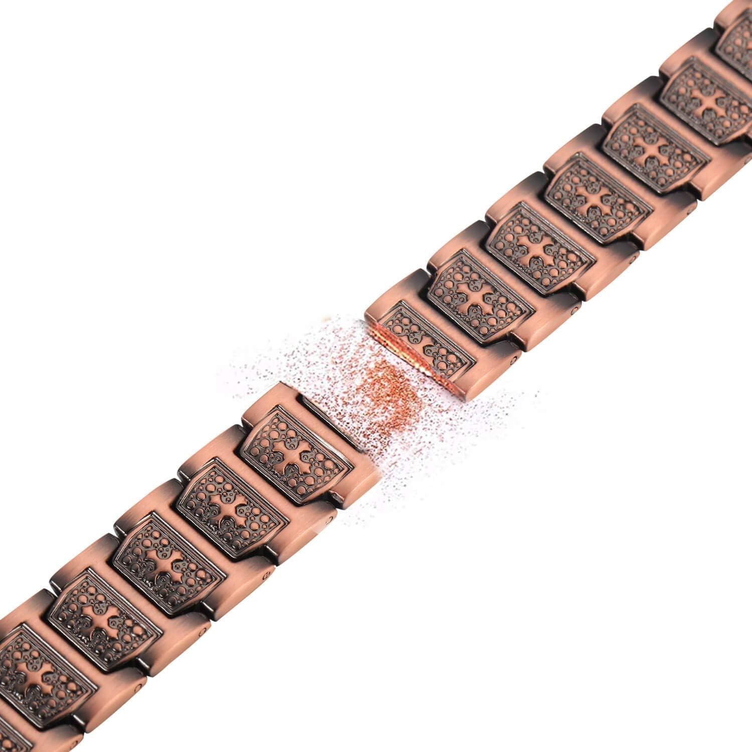 Strong Magnetic Therapy Copper Bracelet for Men Adjustable Arthritis Pain Relief