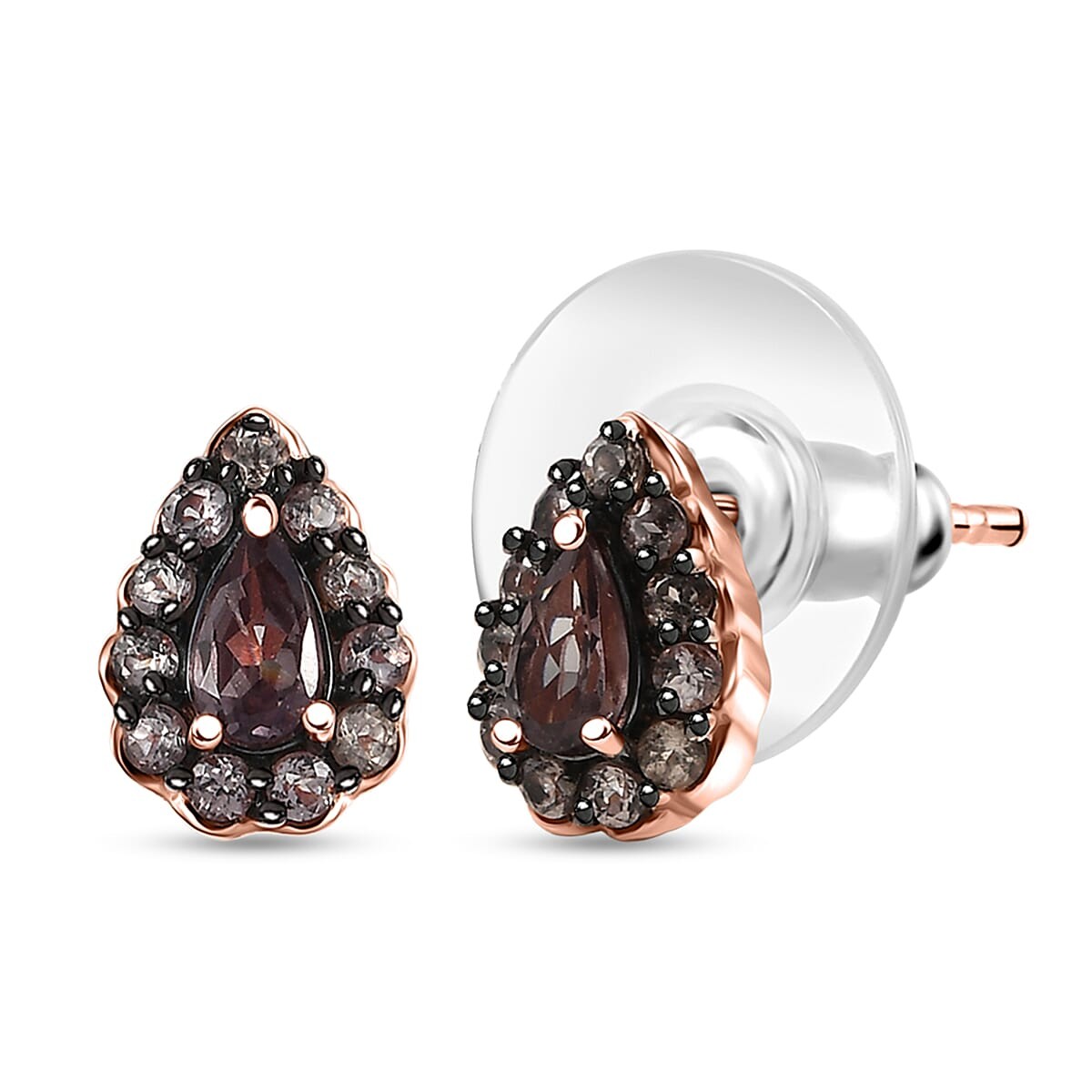 CLASSIC!! 1.00ctw Madagascar Color Change Garnet Studs Vermeil Plated Sterling