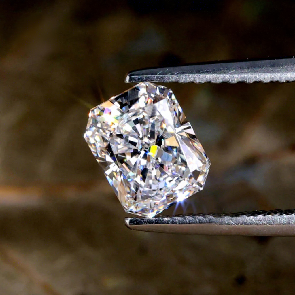 7.06 Ct Loose Moissanite Radiant Cut 10 x 12 MM D Color, IF CLARITY Certified